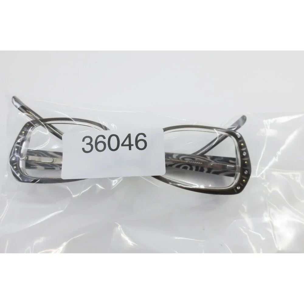 Lulu Guinness L714 Eyeglasses Gray Crystal Cat Eye Frames 52-15-135 Be A Glamour